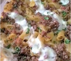 Pasta al forno carne macinata pancetta e besciamella - la cucina pugliese